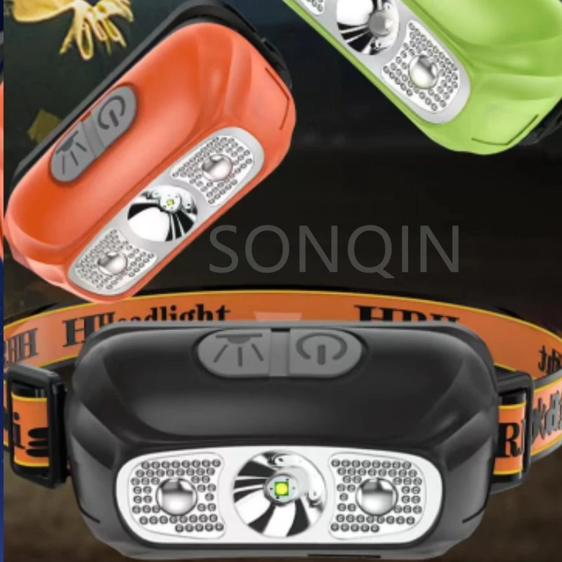 Intelligent Induction Usb Charging Induction Headlight Led Head-Mounted Strong Light Night Running Outdoor Headlight