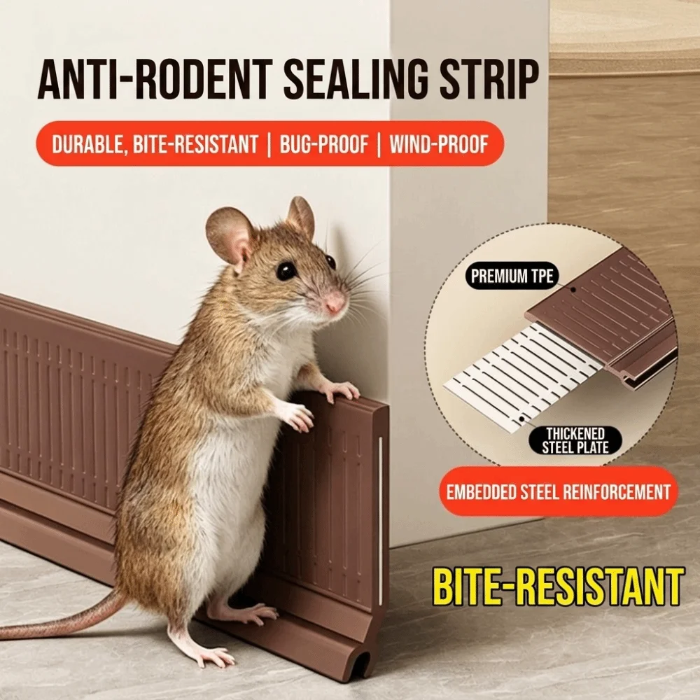 Sound Insulation Door Bottom Seal Strip Flexible Noise Reduction Weather Stripping Durable Air Leakage Prevention Door Sweep
