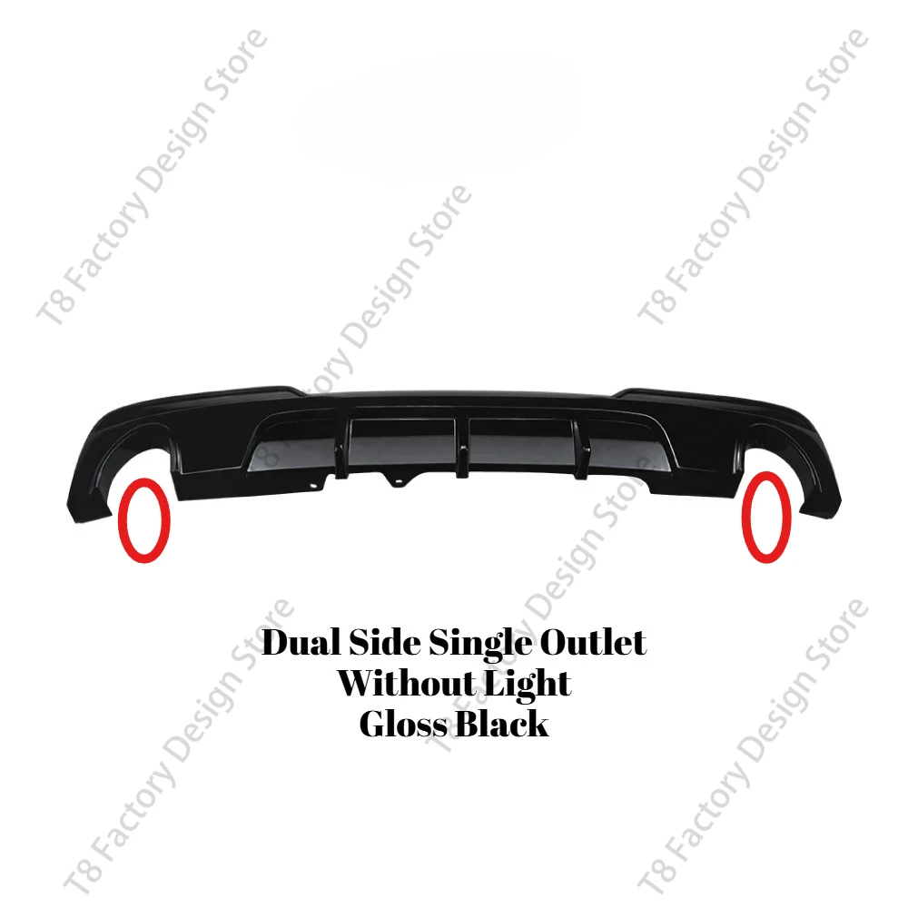 Achterbumperlip diffuser splitter spoiler plaat bodykit tuning voor BMW 5 Serie F10 F11 2011-2017 M Sport MP Style - afbeelding 1