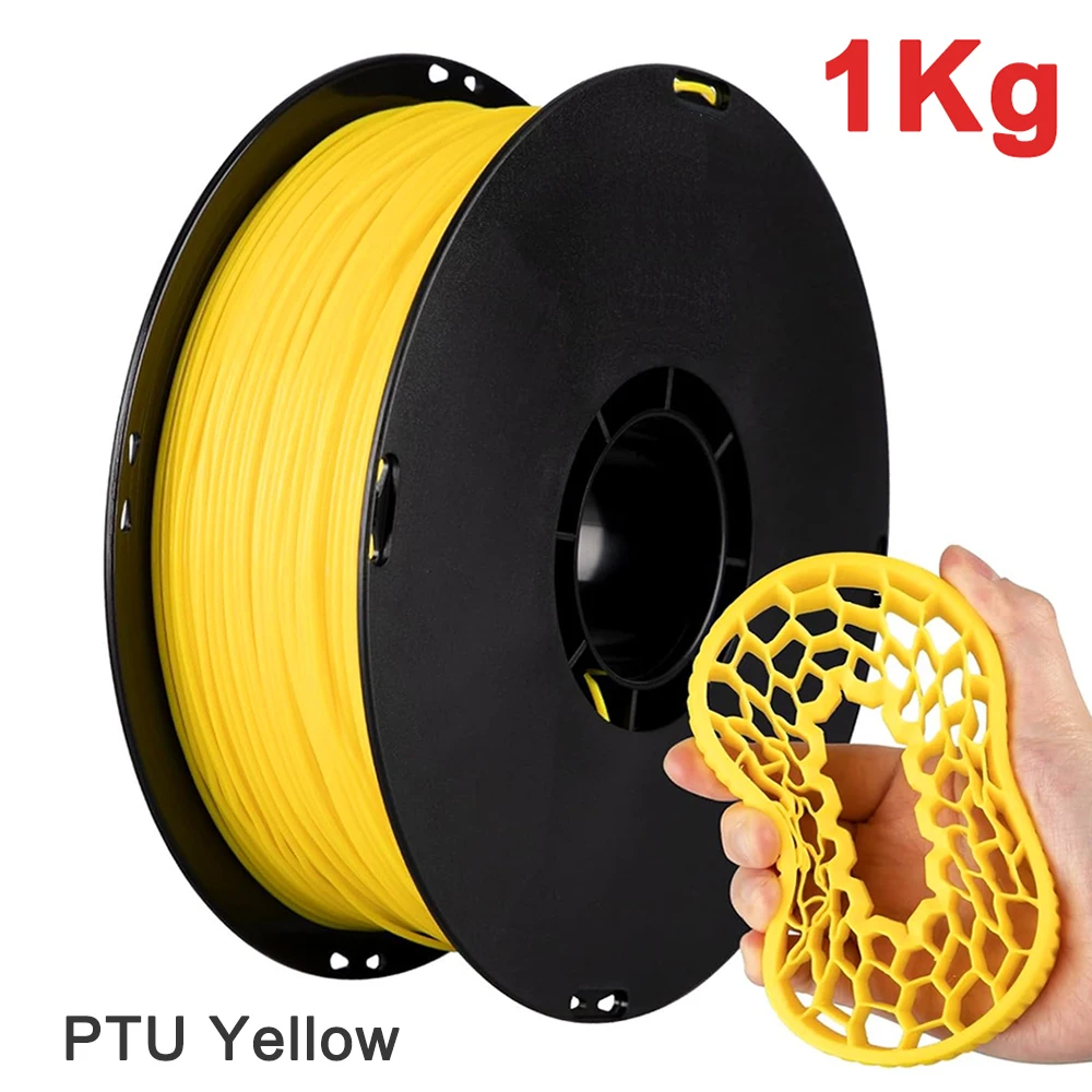 250g 500g 1kg Elastic Flexible TPU 3D Printer Filament Yellow Rubber Material Roll Flex Filament 3D Printing 1.75mm 95A White