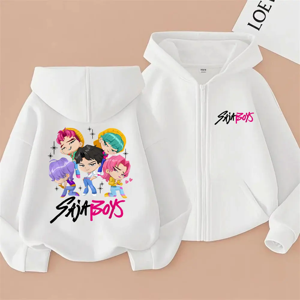 

Kpop Demon Hunters Saja Boys Graphic Zipper Hoodie Men Women Fashion Casual Zip Up Jacket Male High Quality Oversized Hoodies