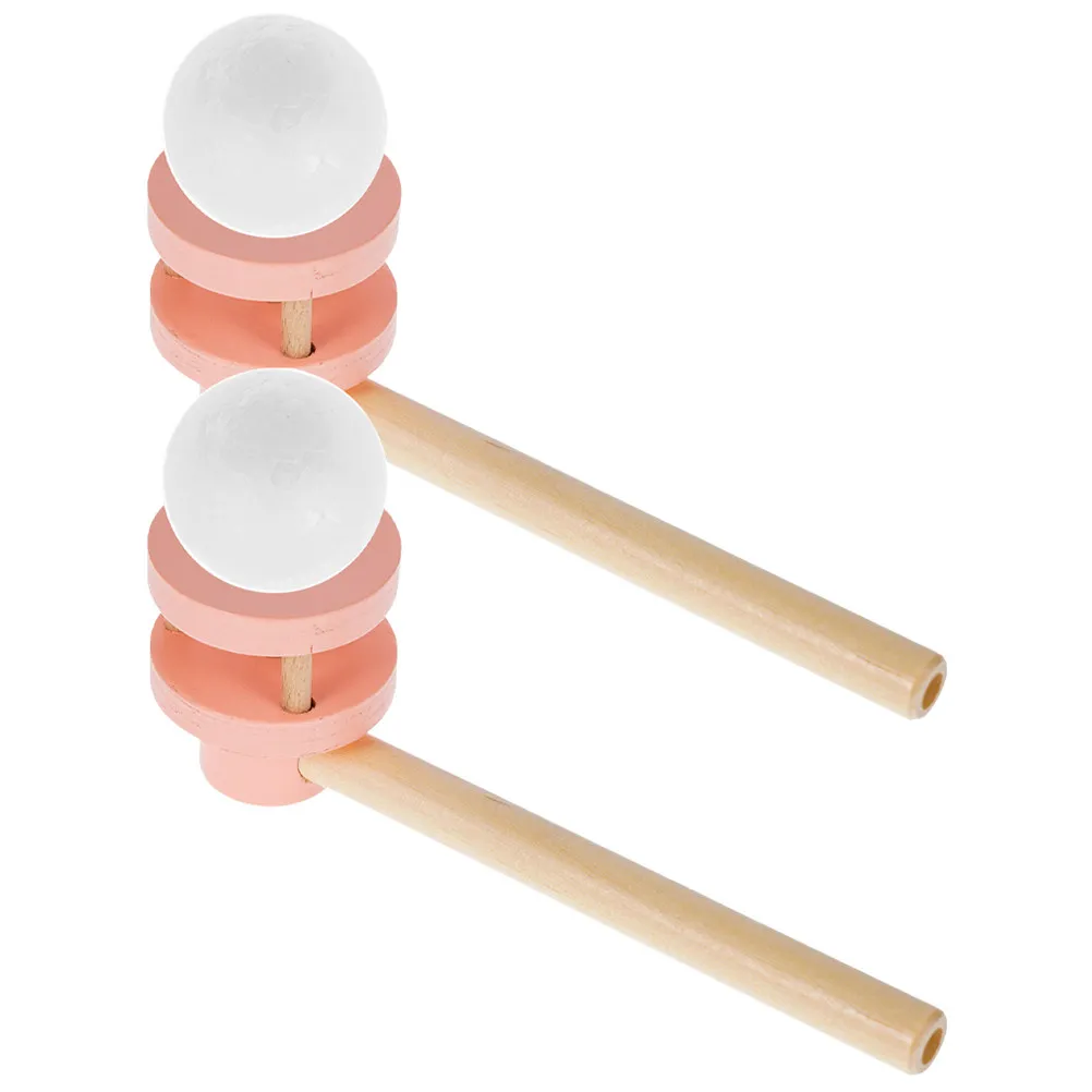 1Set Floating Blowing Game Wooden Balance Ball Set for Kids Adults Indoor Outdoor Activity Develops Motor Skills Hand Eye