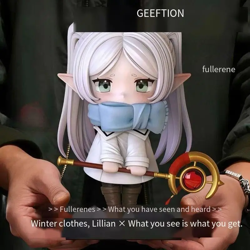 

The Desktop Ornaments Around The Model of Lilian in Winter Clothes Are Playing with Two-dimensional Animation.