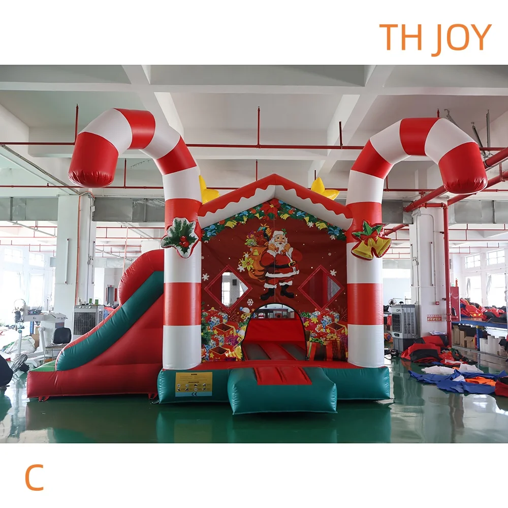 

2025 customized Christmas inflatable bouncy house commercial jumper house with slide combos