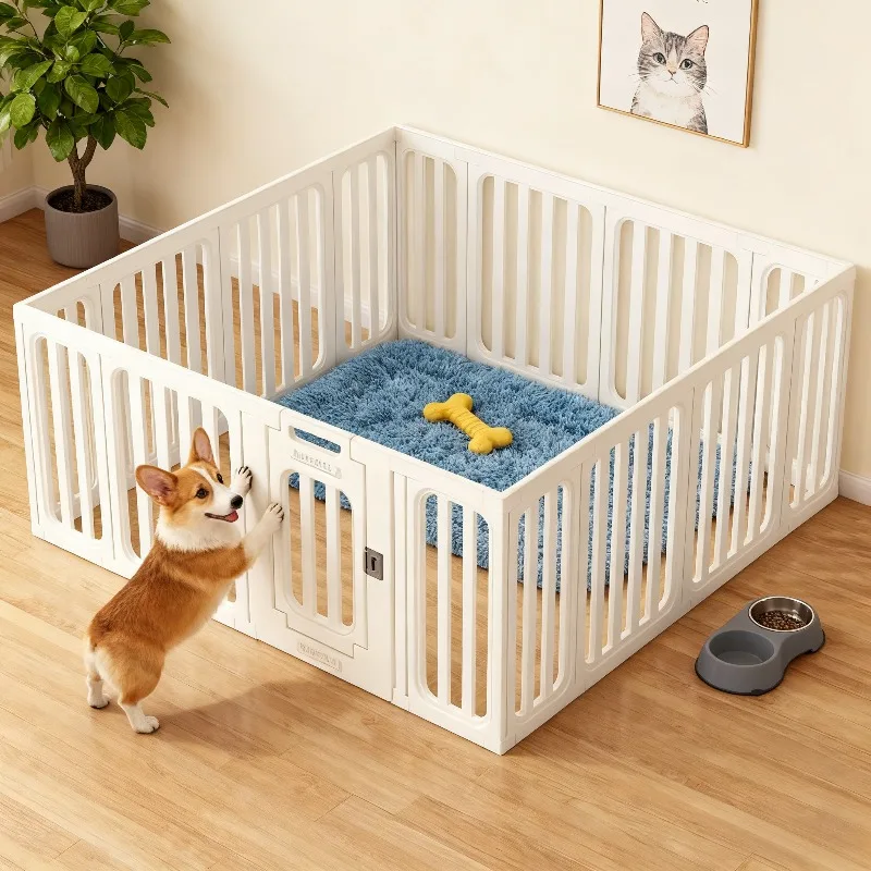 Dog Cage Fence Interior Household Dog Fence Safety Protection Fence Anti Escape Free Splicing  Portable Pet Partition Product