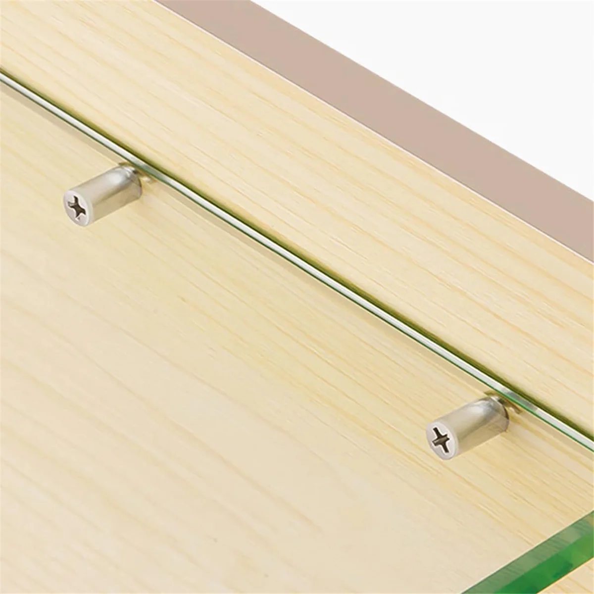ABNJ Fixed Support Self-Tapping -Screw, Cabinet Glass Partition Nails , with Rubber Sleeve Screw Plate Support