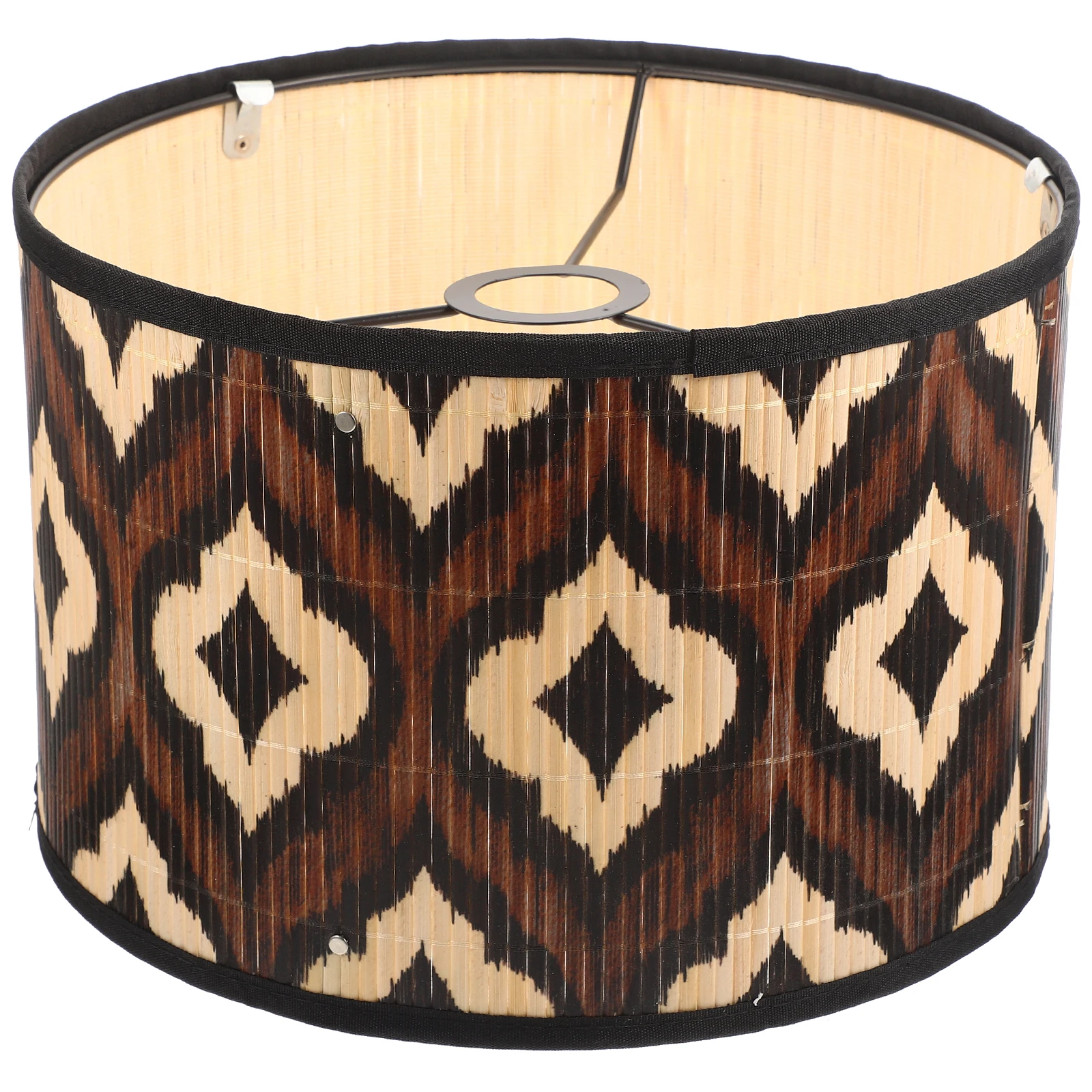 

1pcs Retro Bamboo Lampshade Vintage Home Decor Farmhouse Light Covers Dustproof Durable Lamp Shades Drum Style Ceiling Lighting