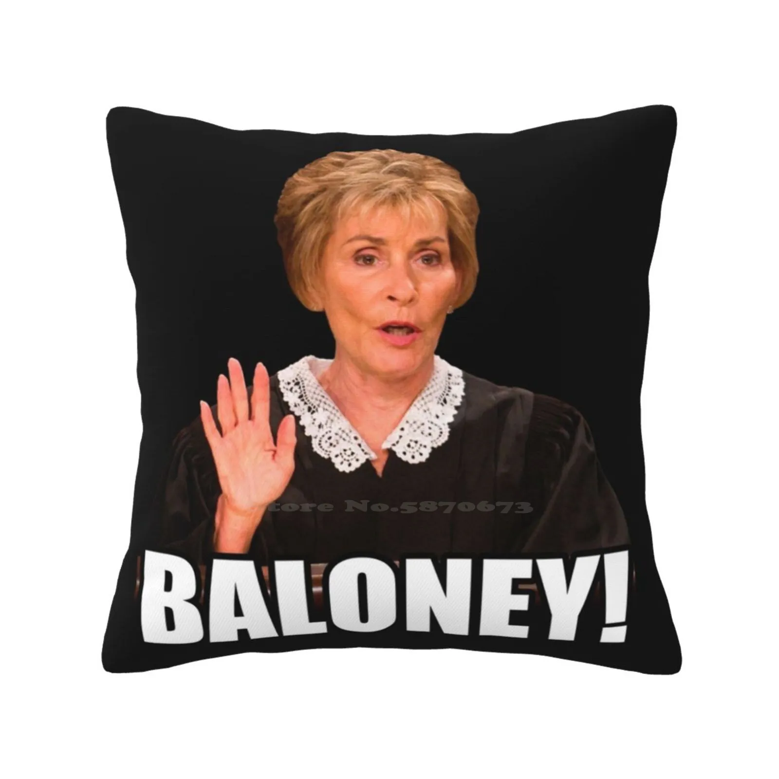 Judge Judy-Baloney Throw Cushion Pillow Cover Um Is Not An Answer Judge Judy