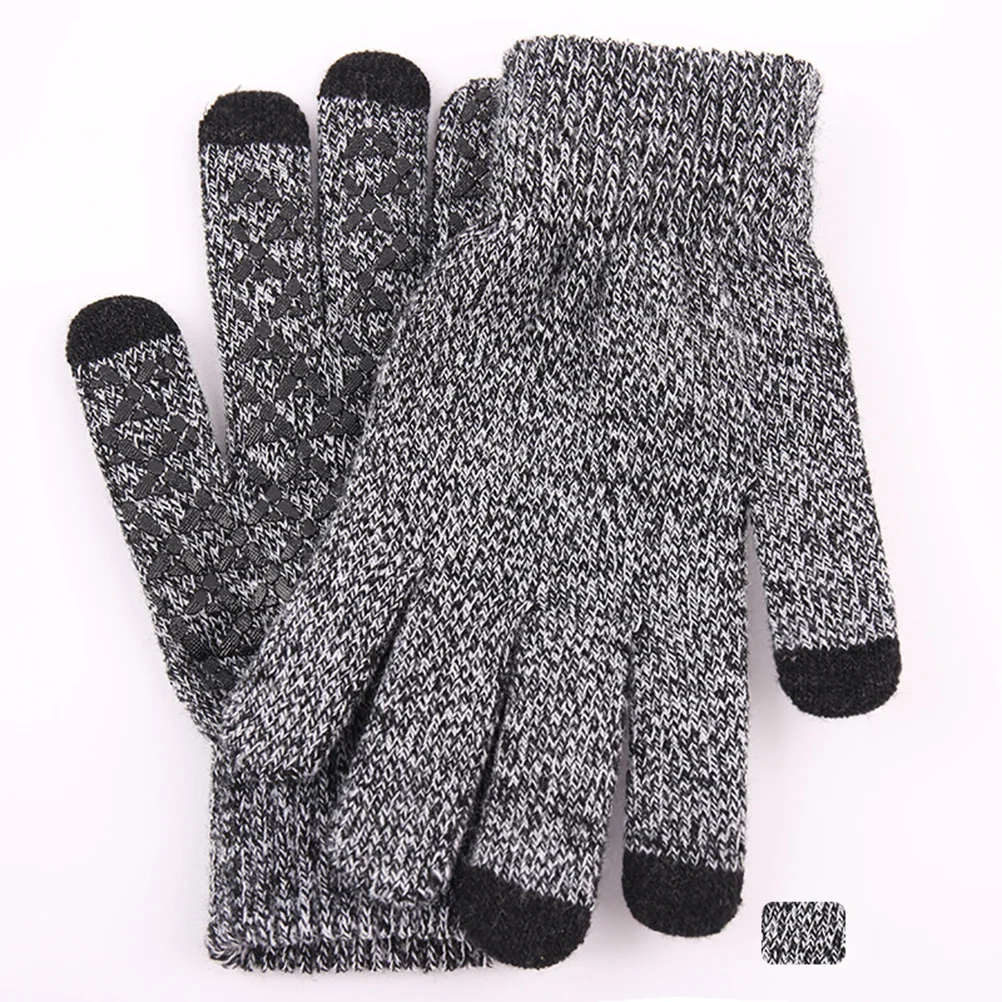 

Windproof Hood Scarf Gloves Three-piece Set Neck Warmer Beanie and Men Hat Double Layer Women's Hats Miss