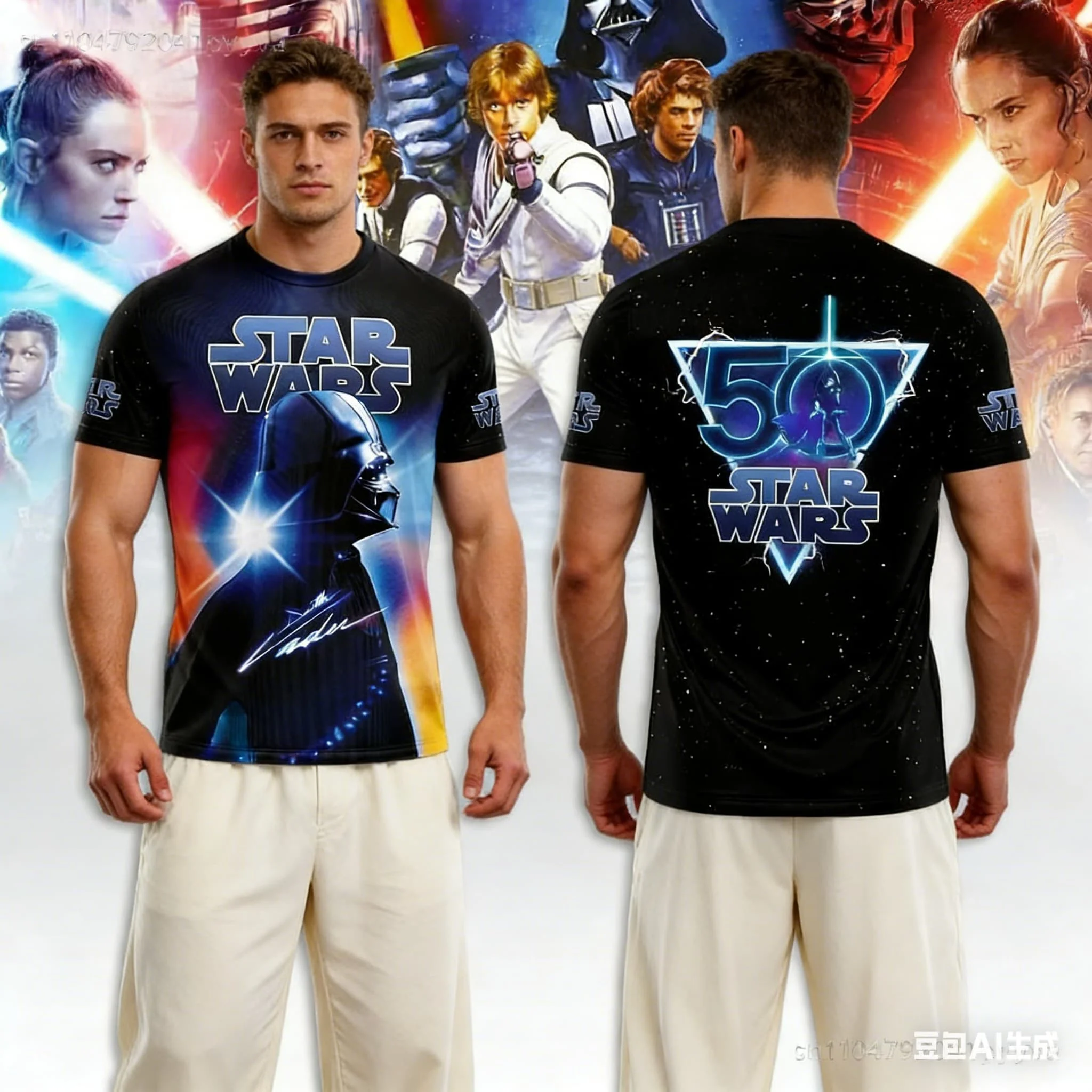 camiseta-infantil-e-adulto-unissex-de-manga-curta-3d-com-tema-de-festa-star-wars-camisetas-para-pais-e-filhos