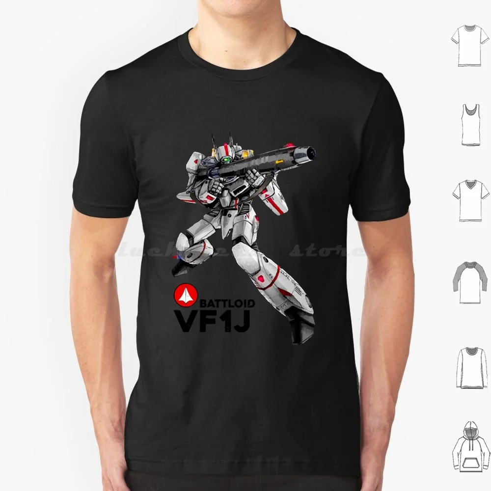 Vf1j T Shirt 6xl Cotton Cool Tee Anime Japan Macross Manga Mecha Robot Robotic Robotics Robots Sdf 1 Valkyrie