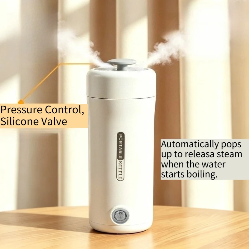 

350ml Water Boiler HT09 Portable Automatic Pressure Relief Auto-Shutoff Dry-Boil Protection—A Must-Have Safe Travel and Solo Use