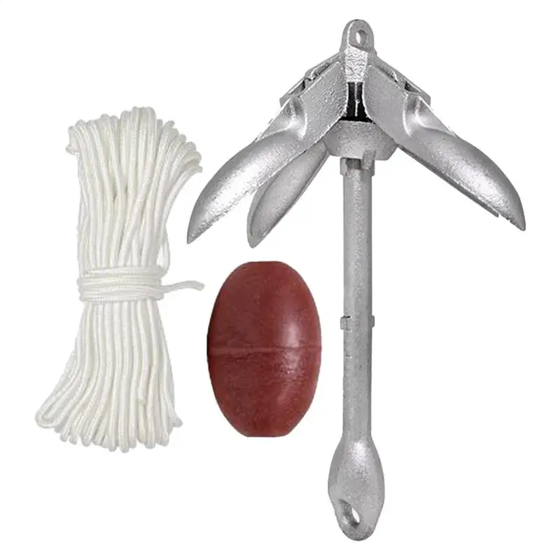 

Kayak Anchoring Kit Boat Anchoring System Kit Folding Heavy-Duty Quick-Release Boat Accessories For Lake Fishing Rafting Dock