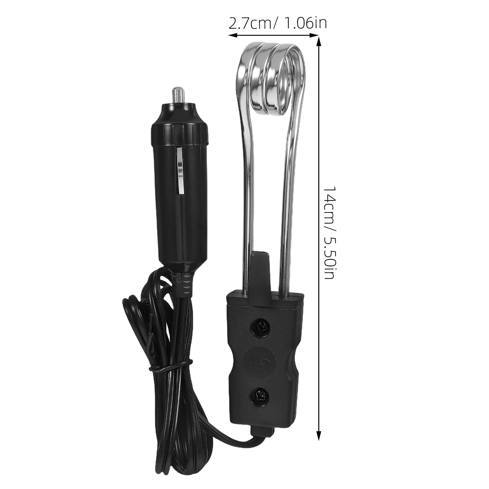 12V Portable Car Water Heater Immersion Type Quick Boil Electric Travel Camping Tea Coffee Soup Hot Drink Boiler Submersible
