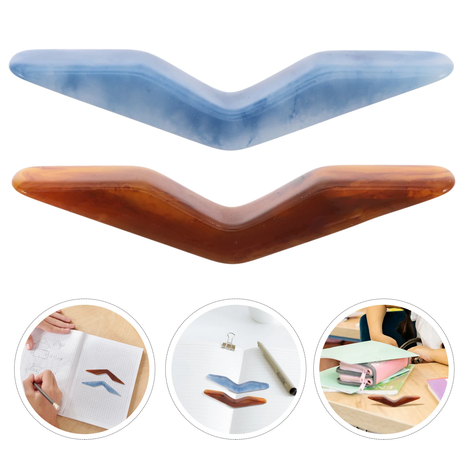 

2Pcs Resin Thumb Page Holder Finger Bookmark Multi-Function Page Spreader for Travel and Home Use Finger Bookmarks