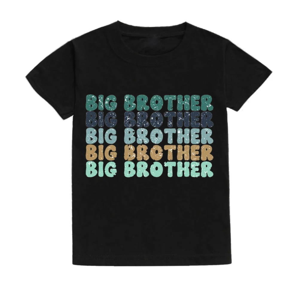 Big & Little Brother Sibling Shirts Matching Sibling Outfits Summer Short Sleeve Kid Tshirts Clothes New Big Brother Tshirt Gift