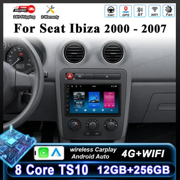 7'' Android do Seat Ibiza 2000 2001 2002 2003 2004 2005 2006 2007 Nawigacja GPS Radio Stereo Odtwarzacz Multimedialny Ekran Carplay