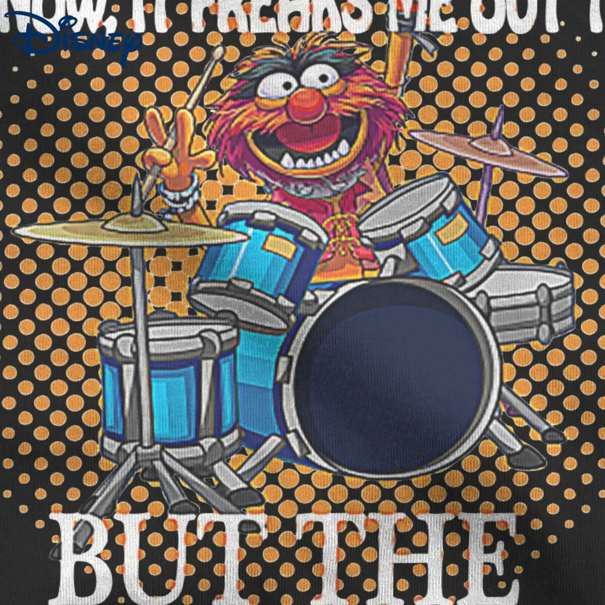 Animal Drummer The Muppet Show T-Shirt Men  Fashion Cotton Tee Shirt Round Collar Short Sleeve T Shirt Gift Idea Clothing