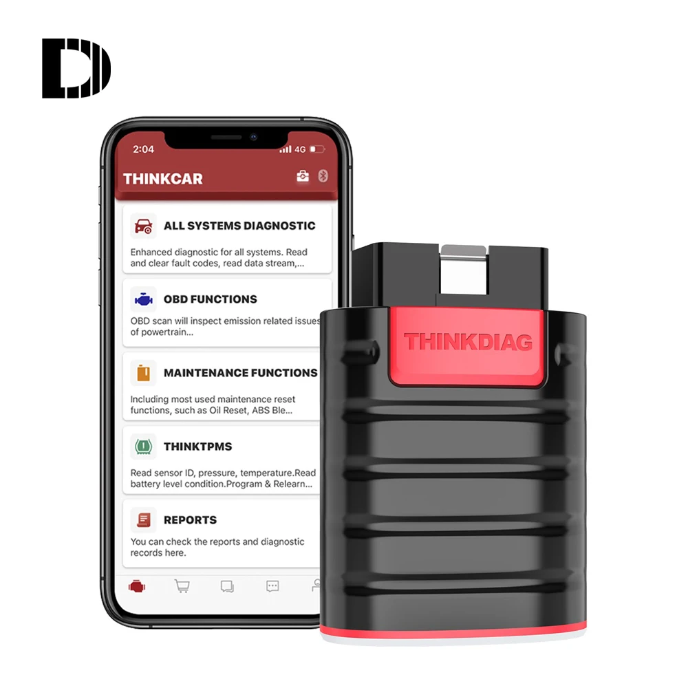 Thinkcar Thinkdiag Old for DZ DEMO/EOBD2/OBD2 Code Reader Bluetooth Scanner Automotive Diagnostic Tools Easy Diag 4