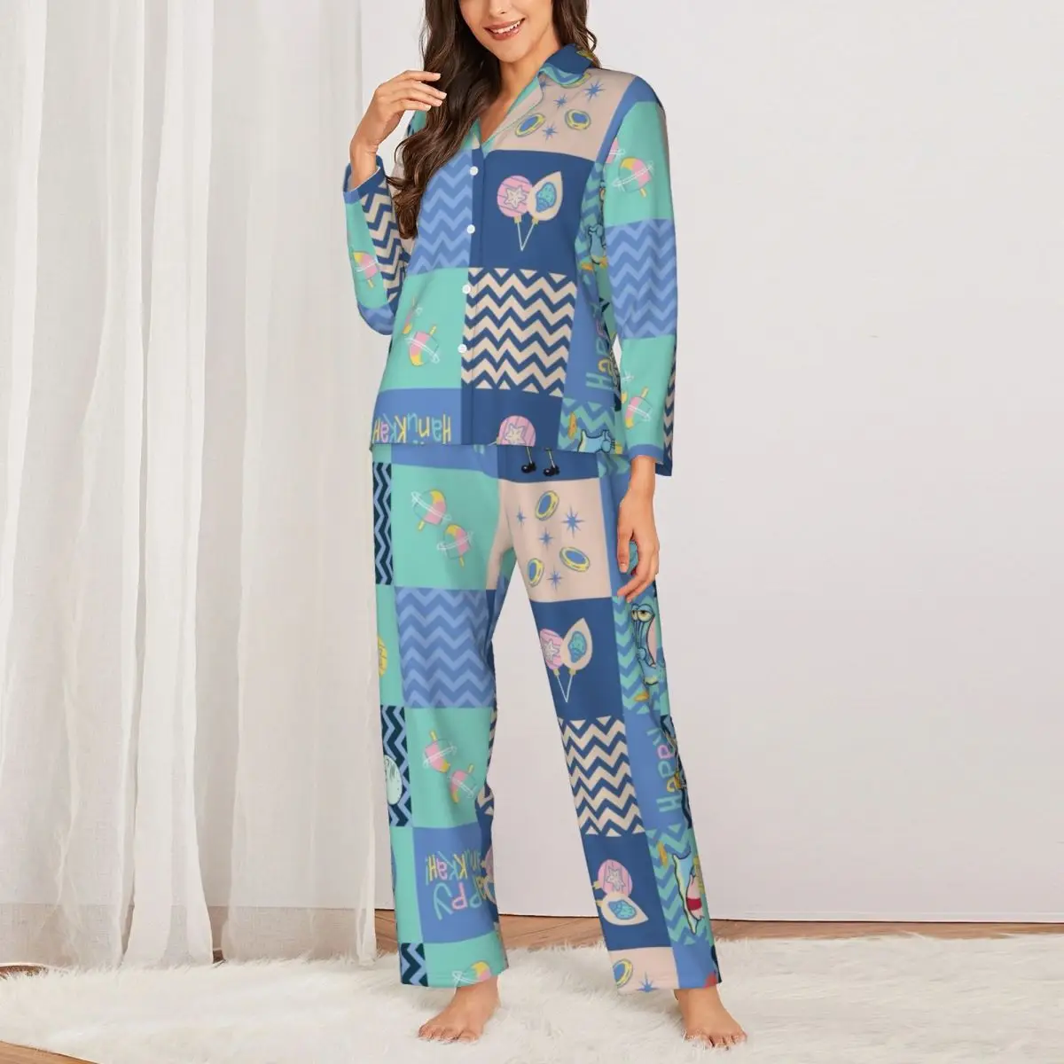 Gd Frd S-p-o-n-g-e-B-o-b Women's Pajamas Set Button Down Pajama 2 Piece Suit Pyjama Femme Nightwear Loungewear