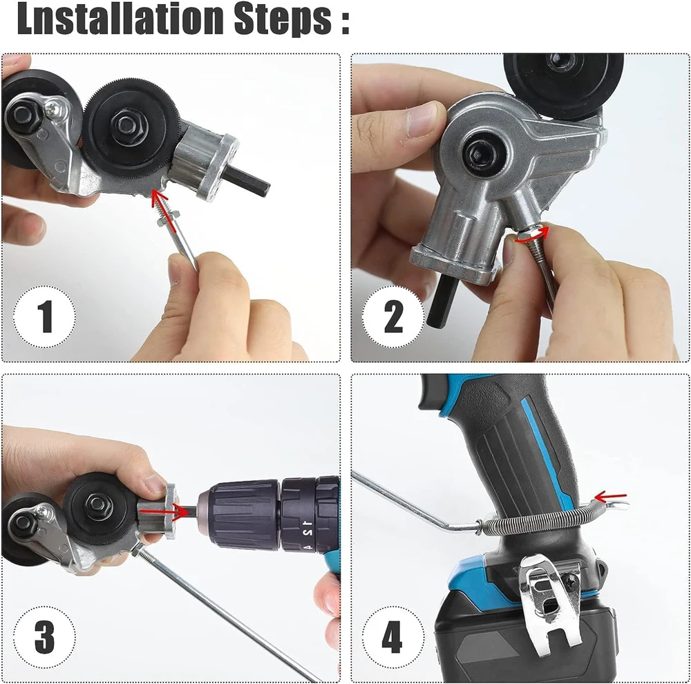 Imagem -05 - Metal Elétrico Nibbler Broca Anexo com Adaptador Folha Faça Você Mesmo Metal Cutter Corte de Cobre