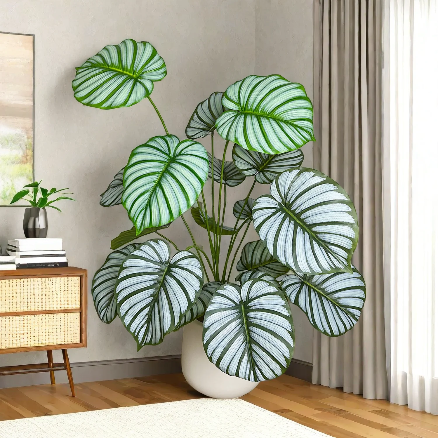 65/100cm Monstera Plant Plastic Leaf faux plant branch realistic Ornamental indoor Artificial Plant for Home Office Decor