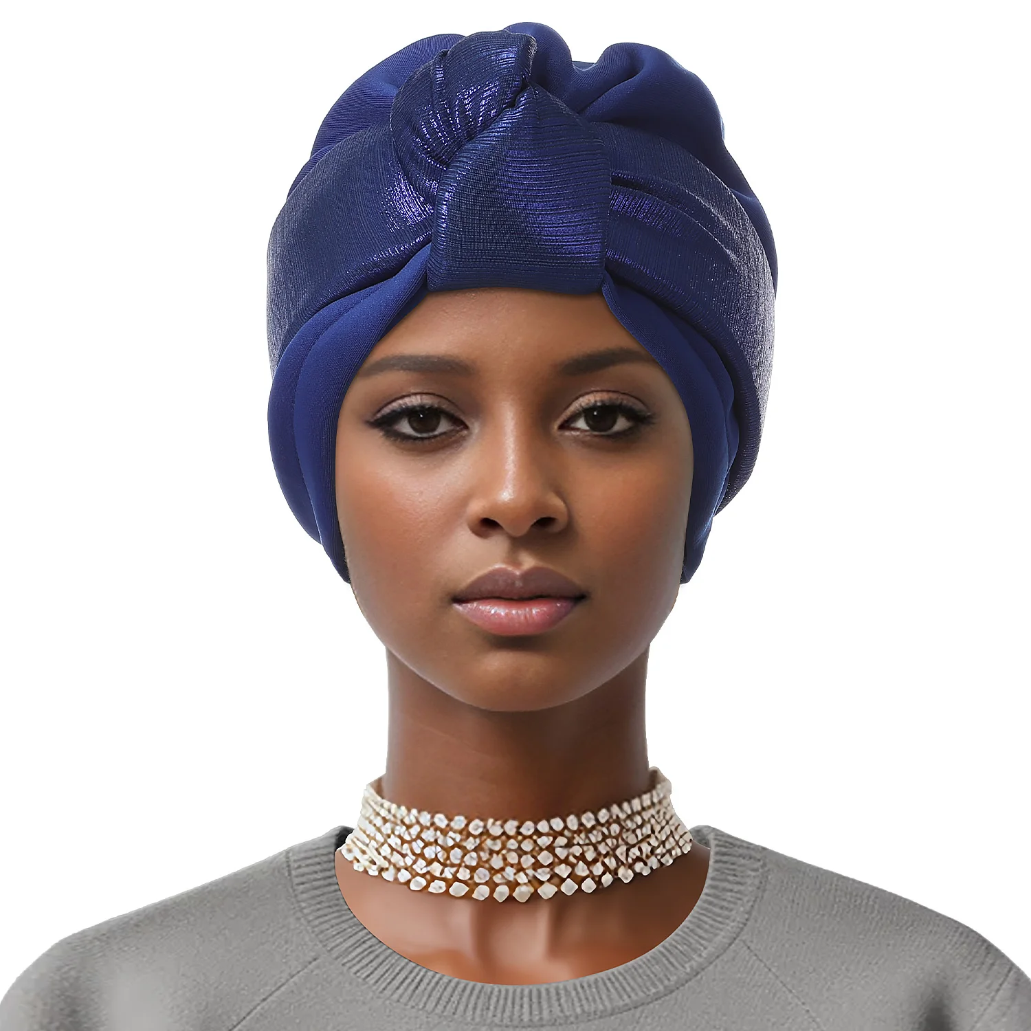 Muslim Women Vintage Knot Turban Female Bandana Cap Wedding Headtie Party Headwear Female Fashion Head Wraps Headscarf Cap