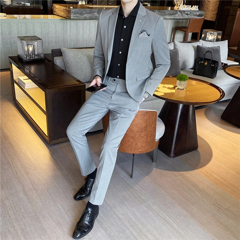 K04 suit men\'s high-end business casual wear spring and autumn new trend wedding dress men\'s small suit formal tops