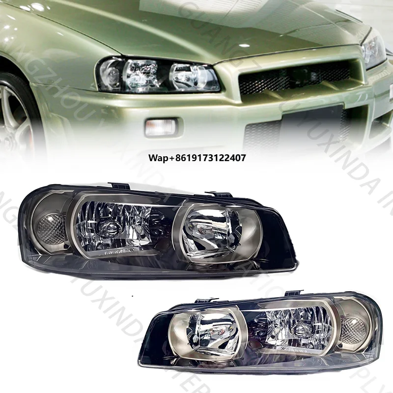 Original Headlight Suitable for Skyline 5th Generation R34 GTR GT-R 1999-2002 Head Lamp 99-02 2003-2007