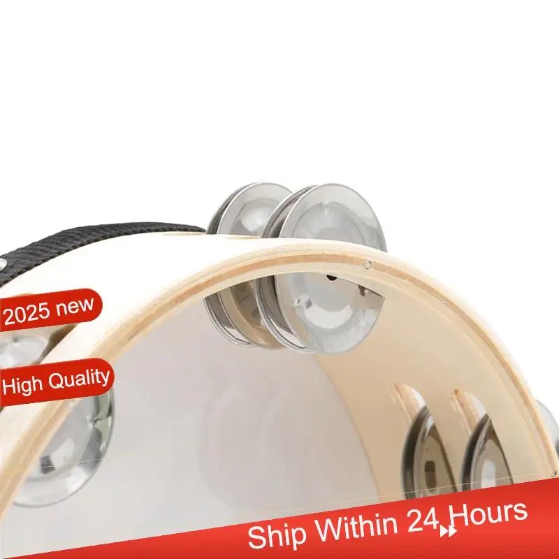 ABJX جديد ثمانية بوصة النخيل طبقة مزدوجة اليد الدف اليد حشرجة الموت يهتف معدات التعليم المبكر أداة الدف اليدوي