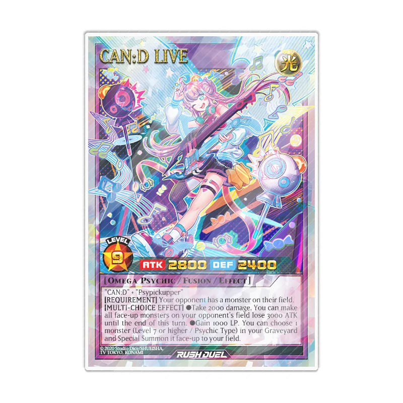Karty akrylowe Yugioh Rush Duel RD Deathtacle The Strange Star Parasite Rde Dragon Ornament Dekoracja Zabawka Prezent dla fanów anime i gier