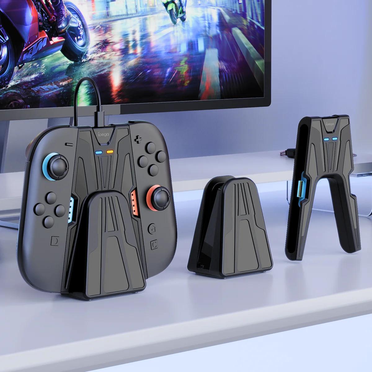 Vendita calda Impugnatura di ricarica con dock staccabile per Nintendo Switch 2 Joy-Con Controller Switch 2 Accessori di gioco