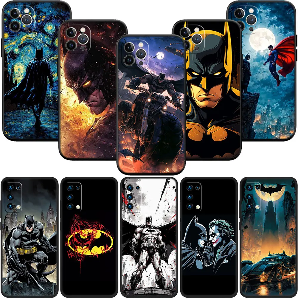 Мягкий чехол HK9 Batman для телефона OPPO A40 A60 A80 A15 A16 A16K A12 A17 A17K A54 A54S A53 A53S A55 A56 A57 A98 F23