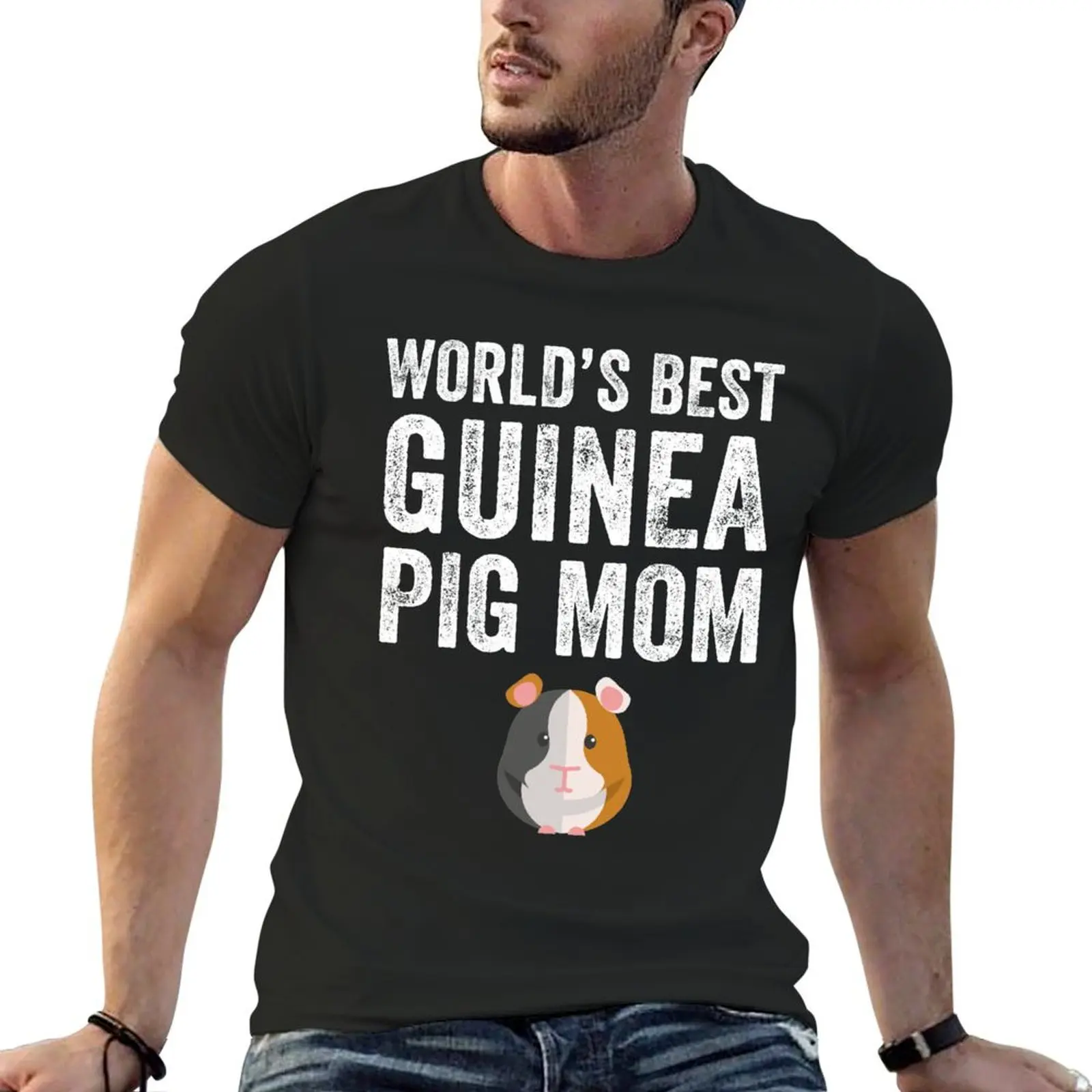 

World's best guinea pig mom T-Shirt anime tshirt Aesthetic clothing mens clothing