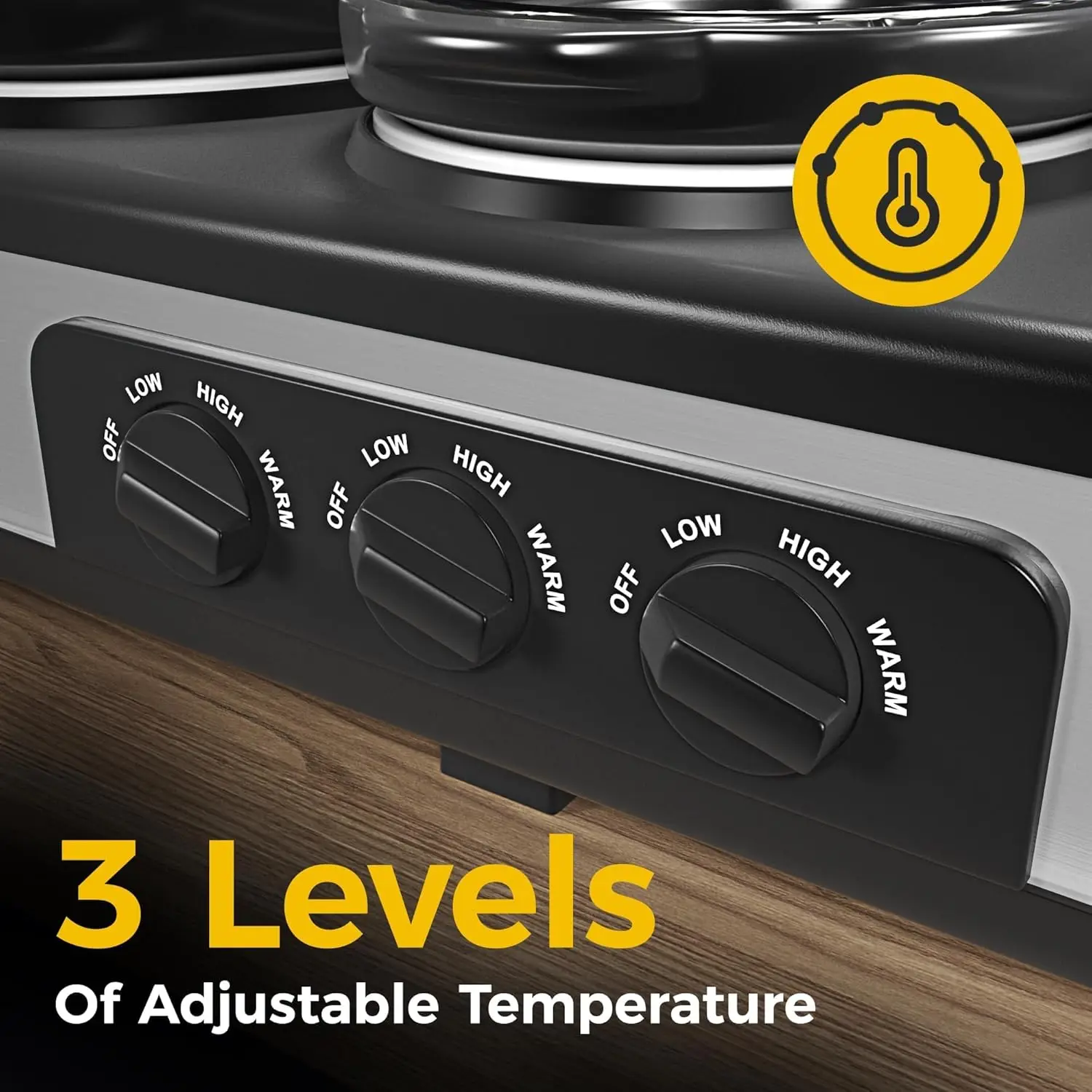 3 * 1.5 كوارت طباخ بطيء ثلاثي، خادم بوفيه وسخان مع 3 أوعية سيراميك قابلة للإزالة، 3 إعدادات لدرجة الحرارة قابلة للتعديل و3 ليثيوم معدنية