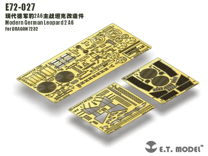 ET Model E72-027 1/72 Scale Modern German Leopard 2 A6 MBT Tank Detail Up Parts For DRAGON 7232 (No Tank)