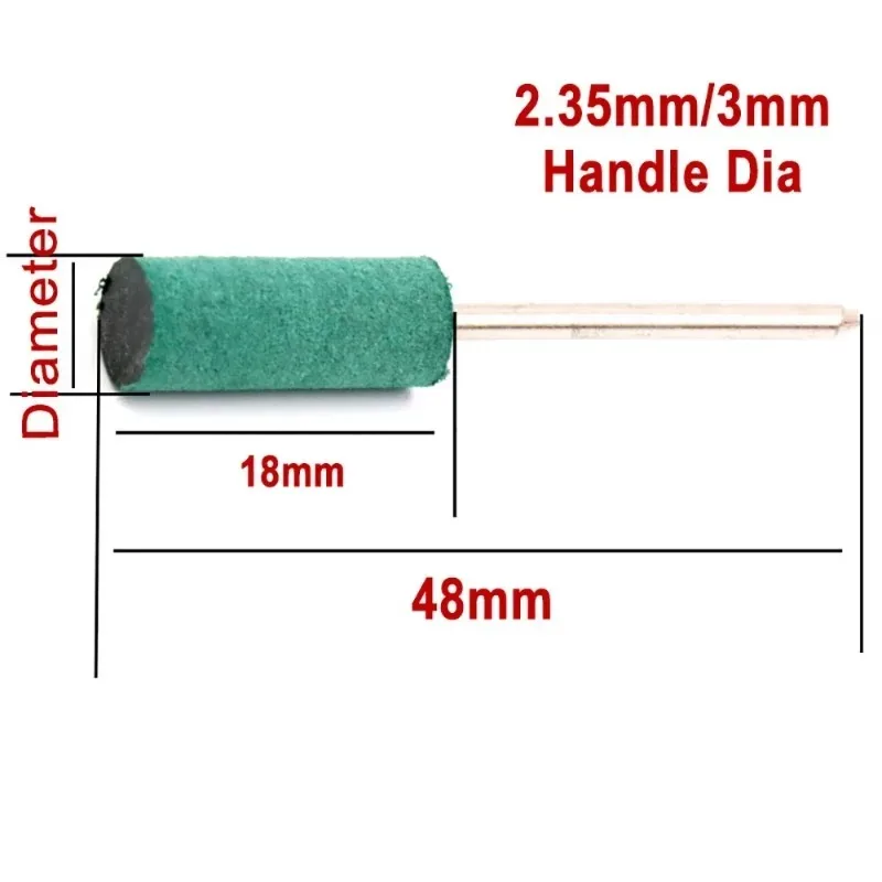 10 قطعة رأس مطحنة المطاط 2.35/3 مللي متر عرقوب لقالب تلميع اليشم تلميع رأس مطحنة ملحقات أداة دوارة كهربائية