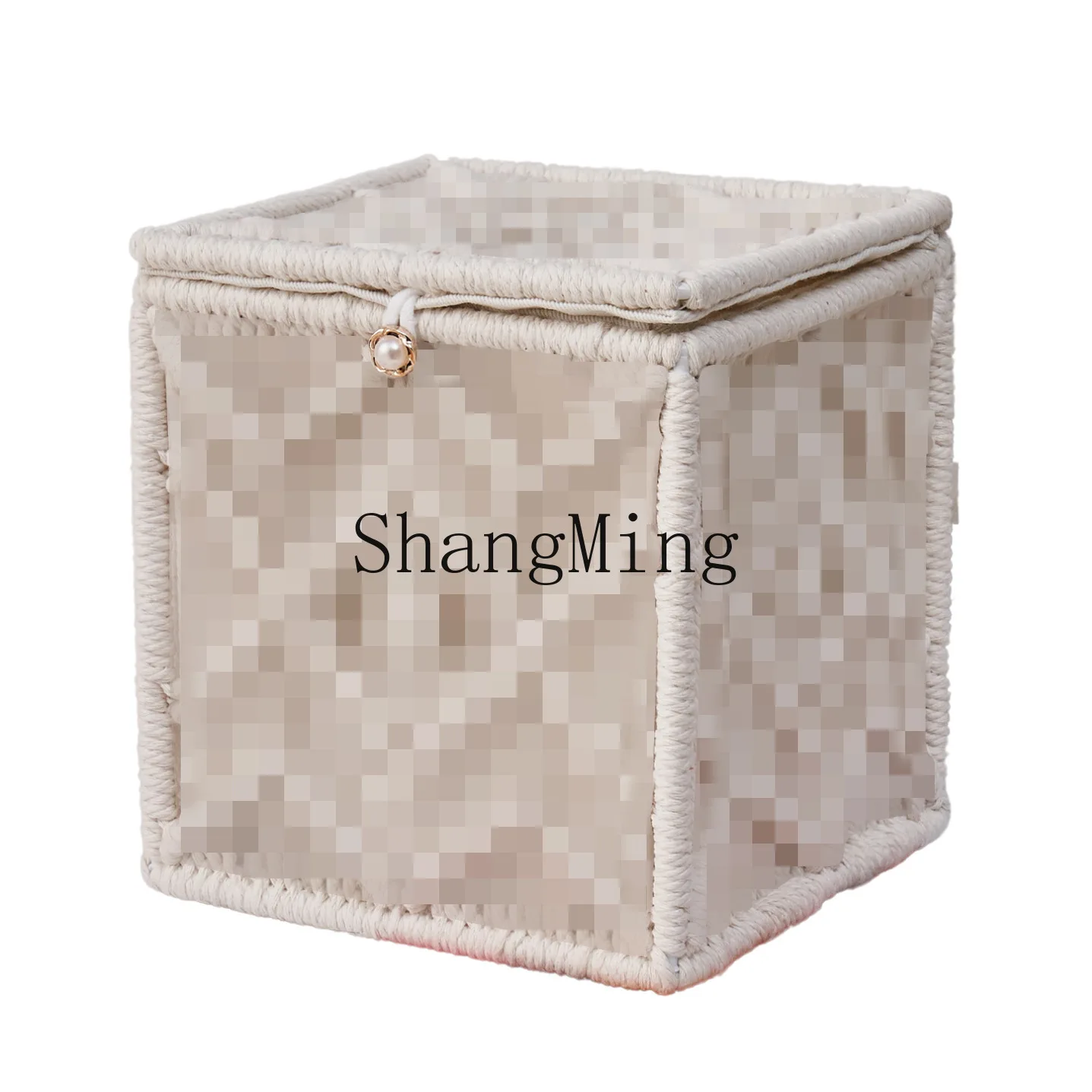 

PYH modern simple new pumping carton household tissue box storage room sundries cotton rope woven pumping carton
