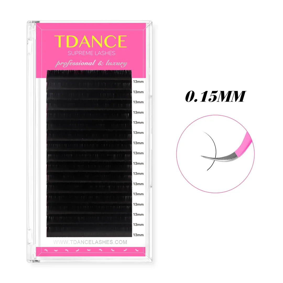 TDANCE 16Rows Classic Lashes Individual Natural Handmade Korea PBT C CC D DD Curl Makeup Eyelashes Individual Lash