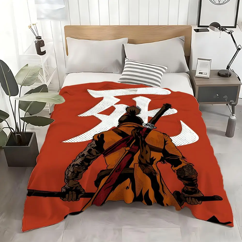 Game S-sekiroS Throw Flannel Throw Blanket: Soft Kid-Friendly Warm Anti-Static All Season Washable Couch Bed Home