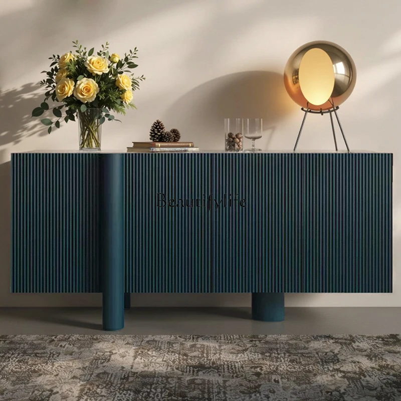 

01Modern simple solid wood dining side cabinet aisle decorated against the wall into the shoe cabinet