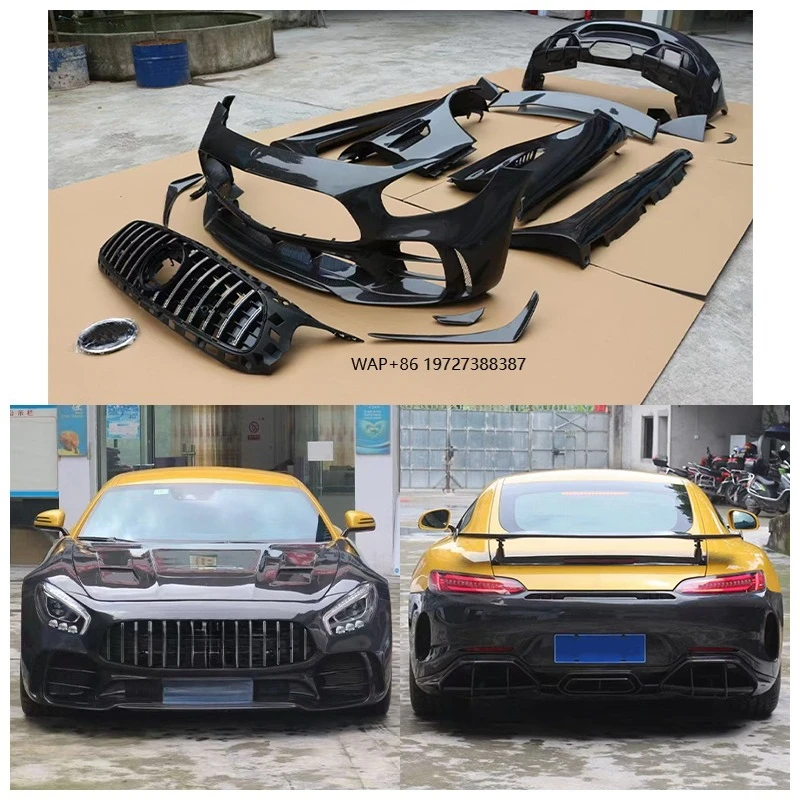 Car Modification Upgrade GTR Half Carbon Fiber Body Kit Front Rear Bumper Side Skirt Grille Fender for 2015-2023 GT