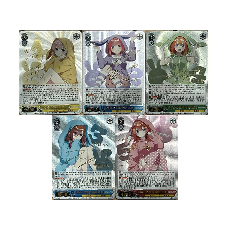 Anime Goddess Story Nakano Ichika Nakano Nino Nakano Miku Diy Collectible Cards Christmas Birthday Gifts Children's Toys