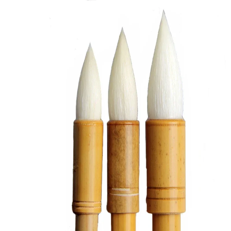 Woolen Hair Writing Lian Brush Set Running Regular Script Calligraphy Brush Meticulous Traditional Chinese Painting Coloring Pen