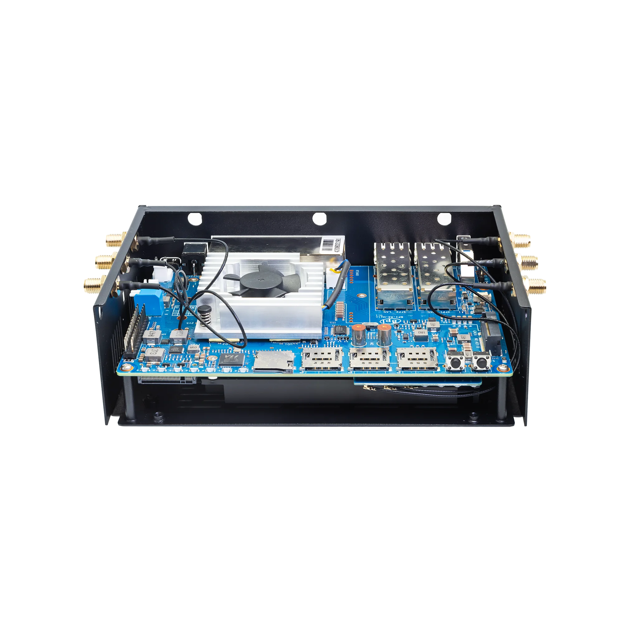 Banana Pi BPI-R4 Fertigset MediaTek MT7988A Quad-Core Arm Corex-A73 4 GB DDR4 8 GB eMMC 128 MB Flash Openwrt Smart Router