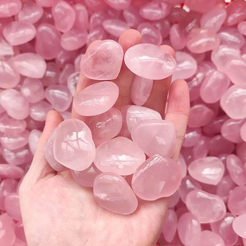 1000g Natural Crystal Stone Love Heart Shape Big Heart Quartz Carving Reiki Healing Rose Quartz Love Crystal Decoration Crafts