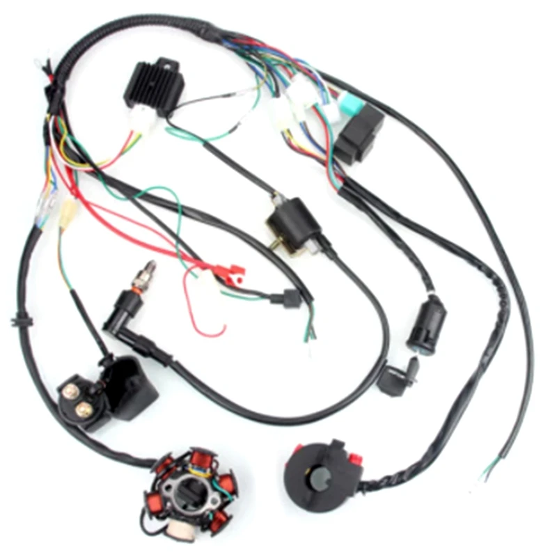 Off-Road Motorcycle For ATV ATV Accessories For 70 90 110 CC Full Vehicle Wiring Harness Line 6-Level Coil Ignition CDI