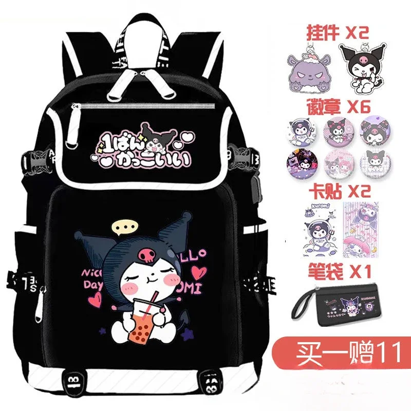 Sanrio Nieuwe Clow M Schooltas Schattige Cartoon Student Grote Capaciteit Ruggengraat Bescherming Vrouwelijke Rugzak Schoolrugzak