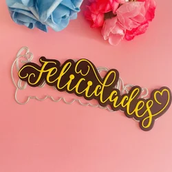 portuguese spanish felicidades decoration die Metal Cutting Dies Scrapbook Paper Cards Embossing Craft Die Cut handmade craft