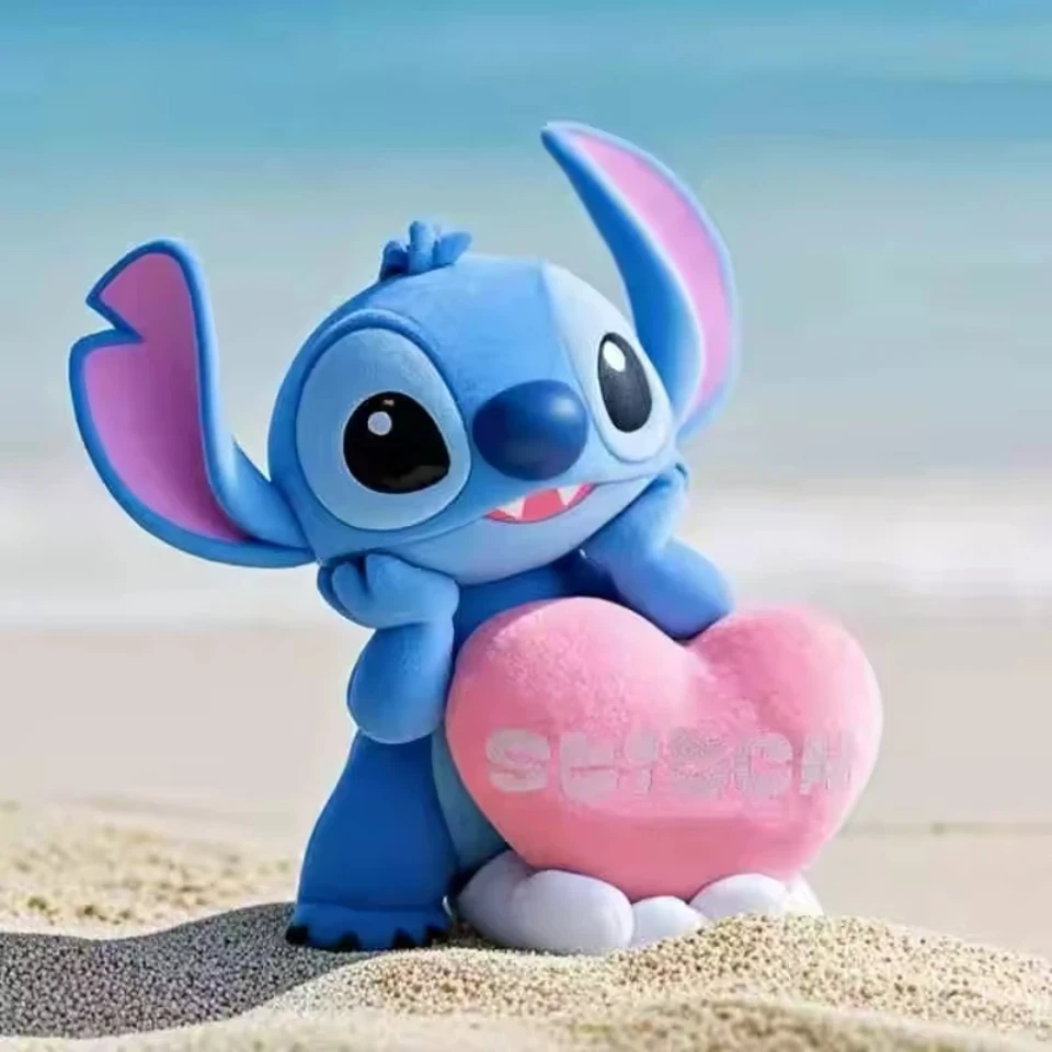 حقيقي ديزني غرزة الحلو الوردي سلسلة سر صندوق أعمى غرزة تمثال لطيف غرزة بولي كلوريد الفينيل لعبة تزيين سطح المكتب الحلي هدية